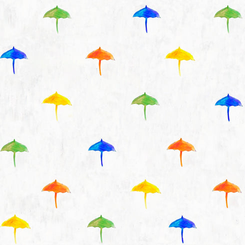 Parasol multicolor wallpaper made on standard clay-coated ground by Kerri Rosenthal