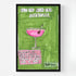 Pass the Palm Pink Cocktail colorful abstract word wall art print artwork. Shop abstract artwork decor by Kerri Rosenthal.