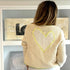 Kerri Rosenthal Frankie Beau-Lero in ecru cotton crochet with a heart on the back.