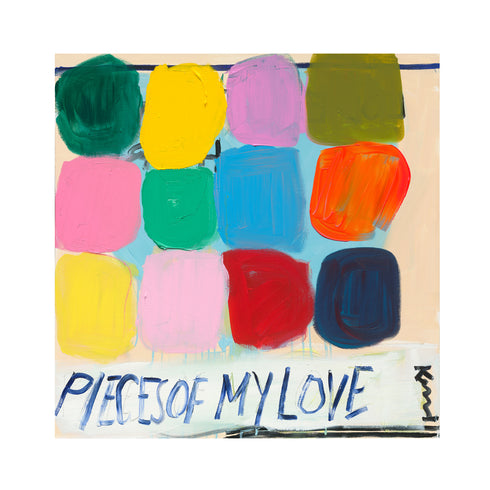Pieces of My Love wall art print - Unique colorful art print artwork gifts for living room, bedroom or any space home decor by Kerri Rosenthal