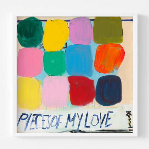 Pieces of My Love wall art print - Unique colorful art print artwork gifts for living room, bedroom or any space home decor by Kerri Rosenthal