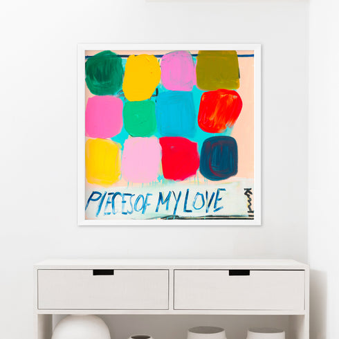 Pieces of My Love wall art print - Unique colorful art print artwork gifts for living room, bedroom or any space home decor by Kerri Rosenthal