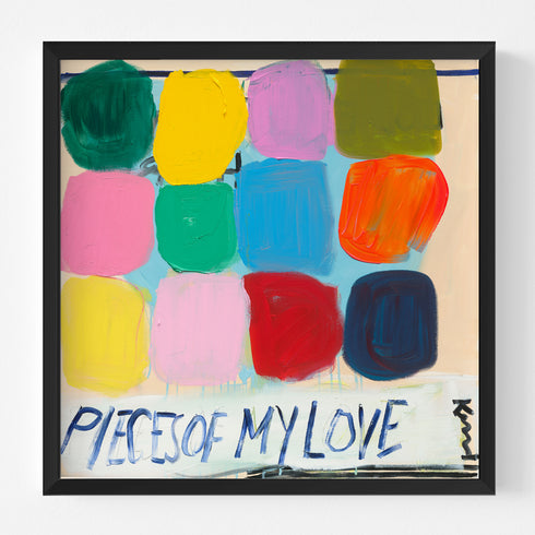Pieces of My Love wall art print - Unique colorful art print artwork gifts for living room, bedroom or any space home decor by Kerri Rosenthal