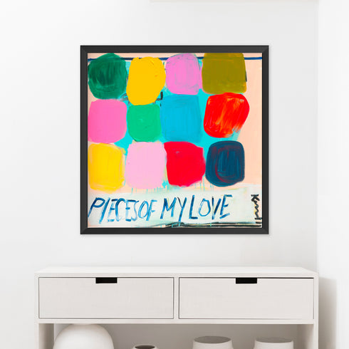 Pieces of My Love wall art print - Unique colorful art print artwork gifts for living room, bedroom or any space home decor by Kerri Rosenthal