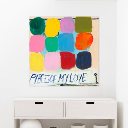 Pieces of My Love wall art print - Unique colorful art print artwork gifts for living room, bedroom or any space home decor by Kerri Rosenthal