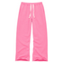 Bright pink relaxed-fit sweatpants with elastic waistband, white drawstring, and side pockets by Kerri Rosenthal