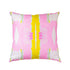 Pink Wonderblock decorative throw pillows in square by Kerri Rosenthal