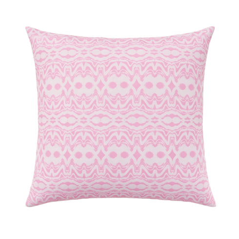 Pink Palm Ikat square throw pillows for living room decor - Shop cute decorative throw pillows by Kerri Rosenthal