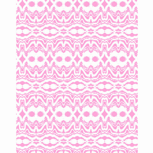 Pink Palm Ikat wallpaper, available in a minimum of 2 rolls (10 yards) per style, by Kerri Rosenthal