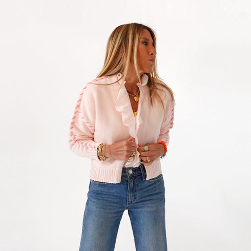 Rosen ladies ruffle blouse in 100% cotton - Shop cute blouses with ruffles by Kerri Rosenthal.