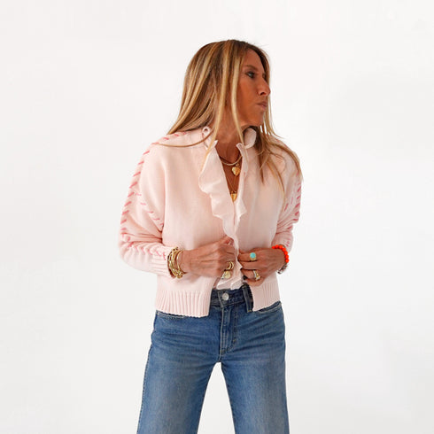 Rosen ladies ruffle blouse in 100% cotton - Shop cute blouses with ruffles by Kerri Rosenthal.