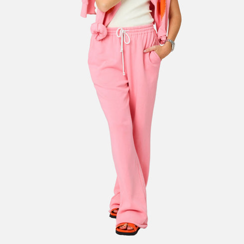 Weekend barb pink sweatpants in 100% cotton - Shop women's cute sweatpants by Kerri Rosenthal.