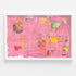 Pinkaholic horizontal modern abstract wall art print - Unique artwork gifts for living room, bedroom or any space wall art decor by Kerri Rosenthal