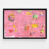 Pinkaholic horizontal modern abstract wall art print - Unique artwork gifts for living room, bedroom or any space wall art decor by Kerri Rosenthal
