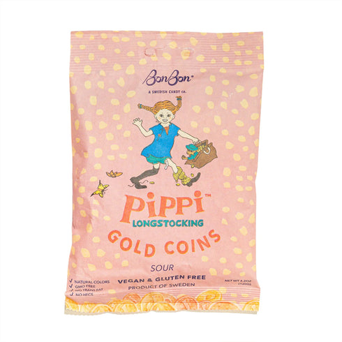 Pippi Longstocking Gold Coins - Swedish Candy 4.2oz (120g)