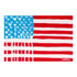 Printed American Flag painting by Kerri Rosenthal featuring her signature Drippy Hearts motif as stars