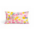 Raining Sun colorful rectangular lumbar decorative throw pillow in linen by Kerri Rosenthal