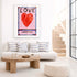 Ready to hang multicolor word love art drawing - Shop word artwork decor for the living room by Kerri Rosenthal.