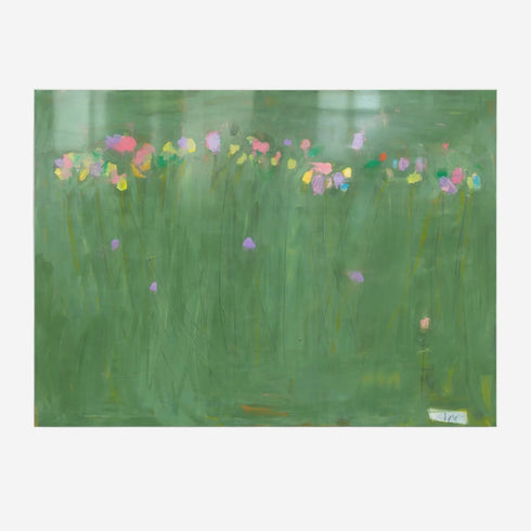 Flower child large green floral artwork - Shop floral art print by Kerri Rosenthal.