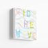 Ride The Wave Too colorful word art print by Kerri Rosenthal - Unique artwork for living room wall decor