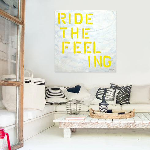 Ride the feeling wall art print artwork - Unique artwork gifts for living room, bedroom or any space wall art decor by Kerri Rosenthal