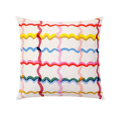 Roller Rink multicolor square throw pillows for living room decor - Shop modern throw pillows by Kerri Rosenthal