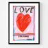 Ready to hang multicolor word doodle art of love - Shop love art print by Kerri Rosenthal.