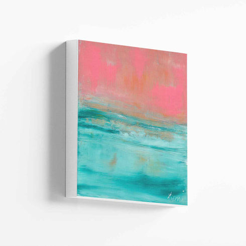 Santa Barbara Sunset Art Print Artwork by Kerri Rosenthal - Perfect modern wall art decor for living room decor.