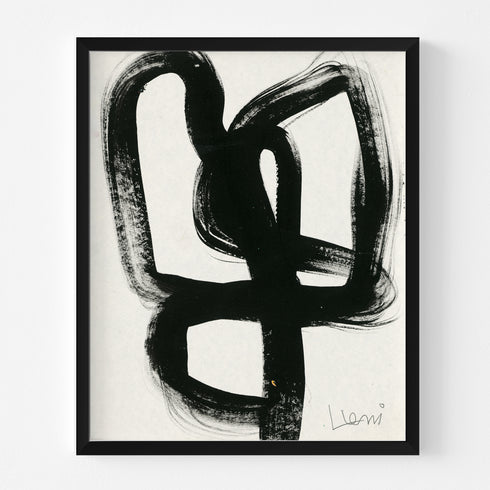 Scribble Study black white art print by Kerri Rosenthal - Unique artwork for living room wall decor