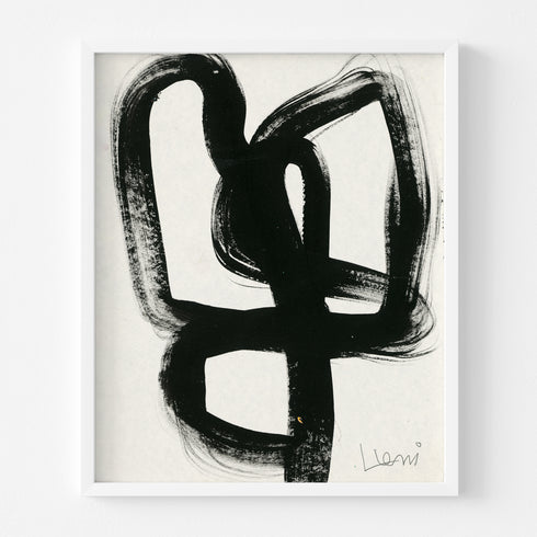 Scribble Study black white art print by Kerri Rosenthal - Unique artwork for living room wall decor