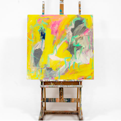 Shine Down On Me Original Painting inspired home interiors for modern living spaces by Kerri Rosenthal