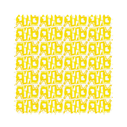 Mykonos Mini yellow white cotton and oyster linen fabric - Kerri Rosenthal