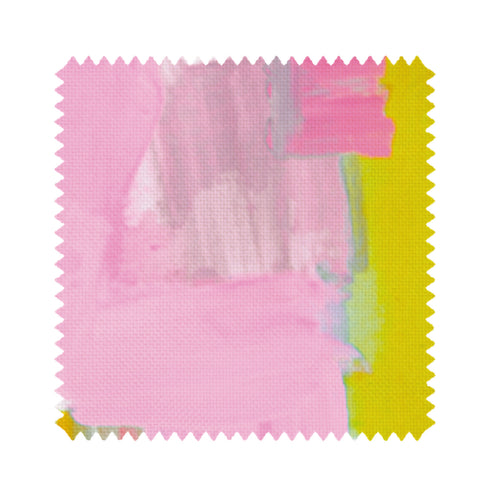 Wonderblock oyster linen blue and pink fabric - Cute designer fabrics by Kerri Rosenthal