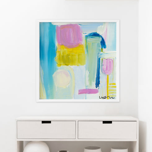 Salt water taffy colorful wall art print - Unique artwork for living room wall decor by Kerri Rosenthal