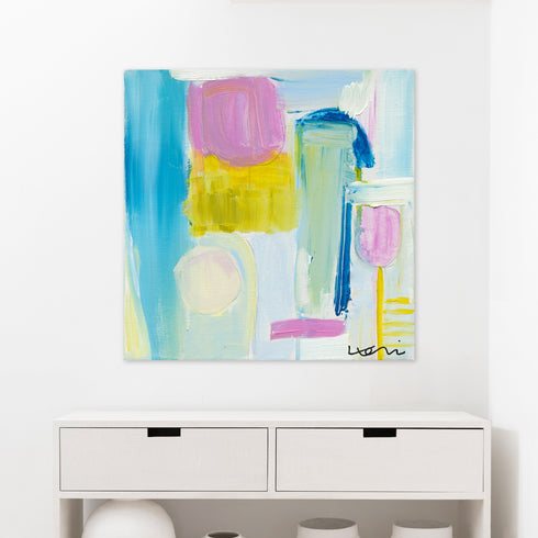 Salt water taffy colorful wall art print - Unique artwork for living room wall decor by Kerri Rosenthal