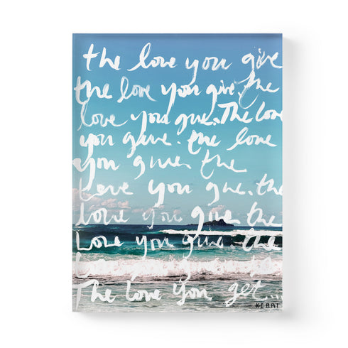 Sand + Soul Sunrise word art print by Kerri Rosenthal - Unique artwork for living room wall decor