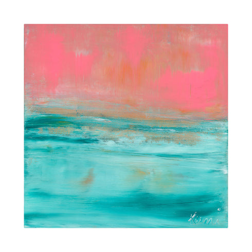 Santa Barbara Sunset Art Print Artwork by Kerri Rosenthal - Perfect modern wall art decor for living room decor.