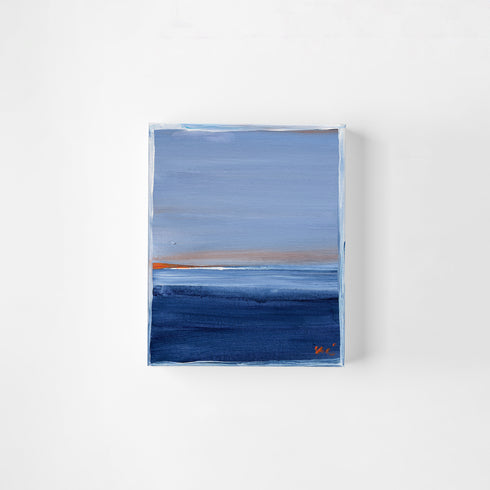 Santorini Sunset original painting inspired home interiors for modern living paces by Kerri Rosenthal