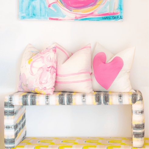 Saturday In The Park decorative throw pillow - colorful cute throw pillows for couch by Kerri Rosenthal