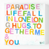 Paradise Life wall word art original artwork inspired home interiors for modern living spaces by Kerri Rosenthal