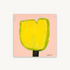 Lemon Tulip Original Painting inspired home interiors for modern living spaces by Kerri Rosenthal.