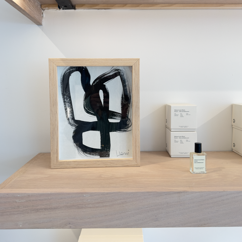 Scribble Study Framed Shelf black white art by Kerri Rosenthal - Unique artwork for living room wall decor