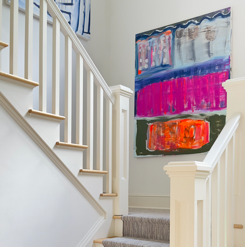 Life In Progess Original Painting inspired home interiors for modern living spaces by Kerri Rosenthal