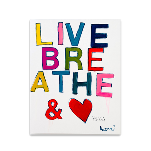 And Love wall word art original artwork inspired home interiors for modern living spaces by Kerri Rosenthal