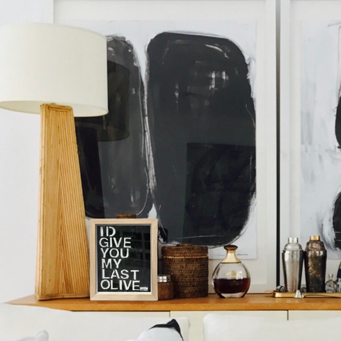 Tokens of Affection Oak Shadow Box Word Art by Kerri Rosenthal - Unique artwork for living room wall decor