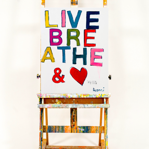 And Love wall word art original artwork inspired home interiors for modern living spaces by Kerri Rosenthal