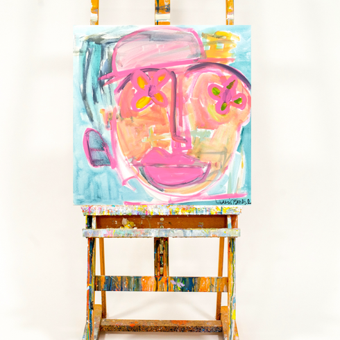 Lover Boy Original Painting inspired home interiors for modern living spaces by Kerri Rosenthal