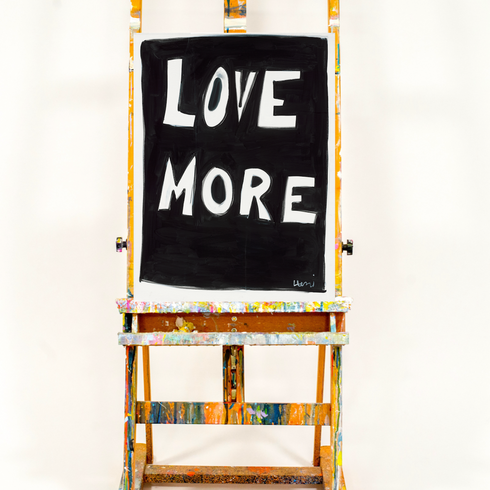 The Power of Love wall word art original artwork inspired home interiors by Kerri Rosenthal