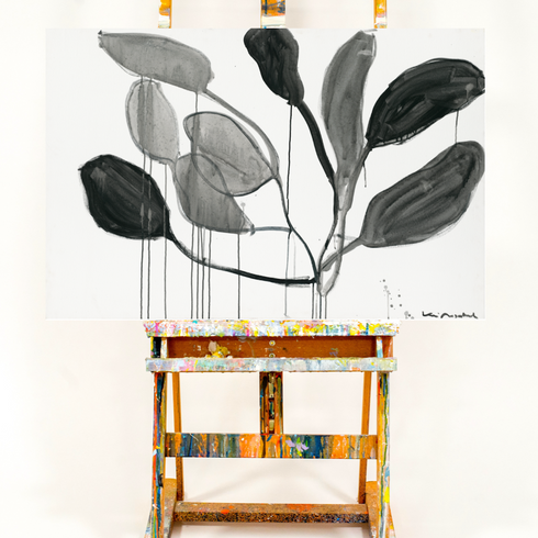 Sagaponic Original Painting inspired home interiors for modern living spaces by Kerri Rosenthal