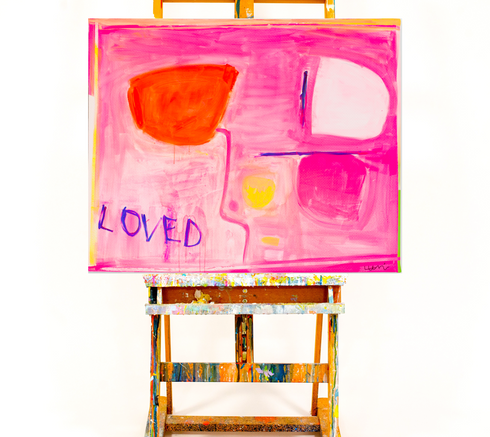 Love's Got Me All Original Painting inspired home interiors for modern living spaces by Kerri Rosenthal